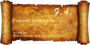 Fuszek Arabella névjegykártya